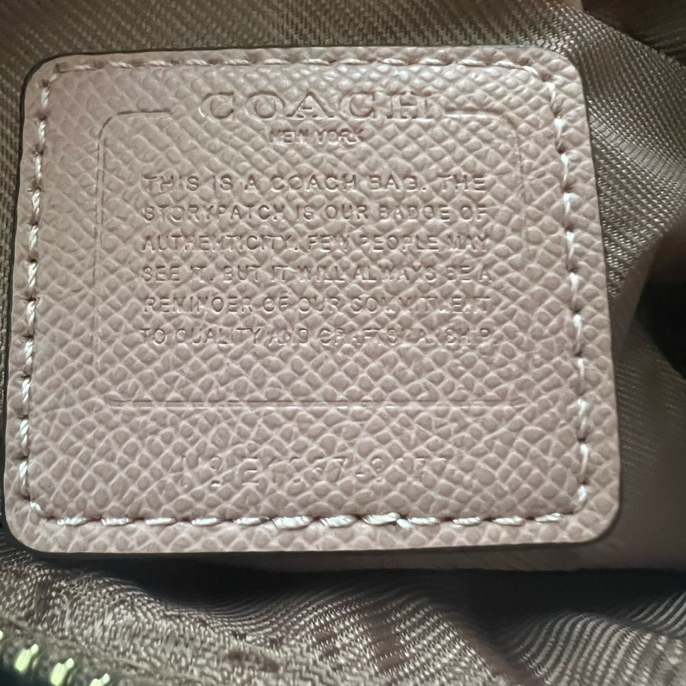 Coach Signature Canvas Wristlet in Pink and Brown with Long Strap - Picture 11 of 11